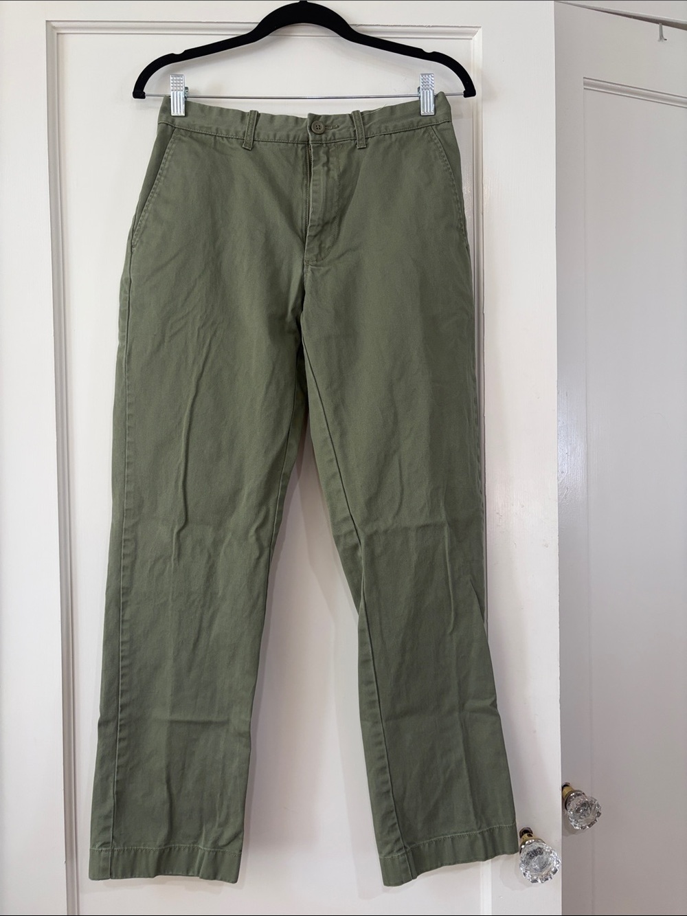 J. Crew Olive Green Straight Chinos